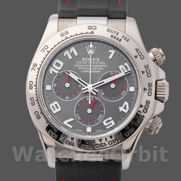 Replica Rolex Daytona 116519 Grey Dial Black RubberB Armband 40mm Herren Replica Uhr, Replika Uhren, Klassisches Design