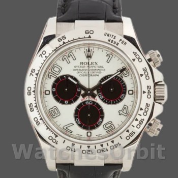 Replica Rolex Daytona 116519 Panda Dial Black Leather Strap 40mm Herren Replica Uhr
