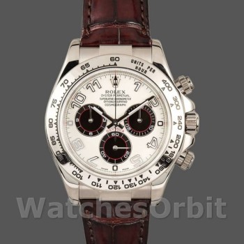 Replica Rolex Daytona 116519 Panda Dial Chocolate Leather Strap 40mm Herren Replica Uhr