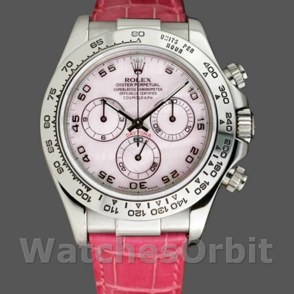 Replica Rolex Daytona 116519 Rose MOP Arabic Pink Strap 40mm Herren Replica Uhr, Nachbau, Edle Materialien