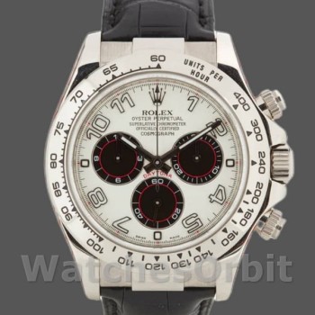 Replica Rolex Daytona 116519 White Dial Black Eyes 40mm Herren Replica Uhr