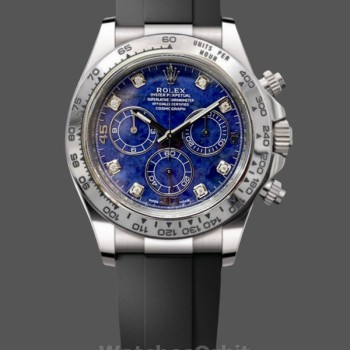 Replica Rolex Daytona 116519 Weißgold Blau Granat Disc Diamant Markierung Herrenuhr