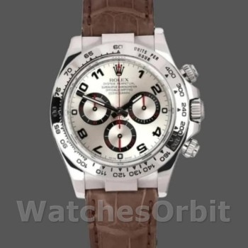 Replica Rolex Daytona 116519 White Gold Racing Dial Brown Leather strap 40mm Herren Replica Uhr