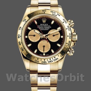 Replica Rolex Daytona 116528 Gelbgold Schwarz Paul Newman Zifferblatt 40mm Herren Replica Uhr