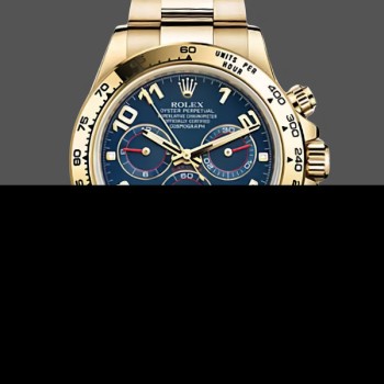 Replica Rolex Daytona 116528 Gelbgold Blaues Rennzifferblatt 40mm Herren Replica Uhr