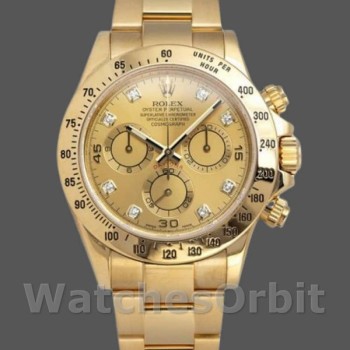 Replica Rolex Daytona 116528 Gelbgold Champagner Diamant Zifferblatt 40mm Herren Replica Uhr