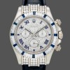 Replica Rolex Daytona 116599 Pave Diamond Dial Blue Leather Strap 40mm Herren Replica Uhr, Imitat, Alltagsfreundlich