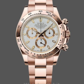 Replica Rolex Daytona 126508 18K Rose Gold White Dial Herrenuhr
