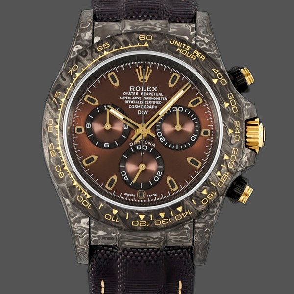 Replica Rolex Daytona 40mm DIW Carbon Case Chocolate Dial Nylon Strap Herrenuhr Exklusive Verarbeitung