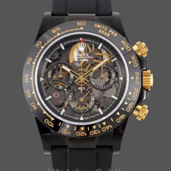 Replica Rolex Daytona Blaken Black 1:1 Mirror Skeleton Dial 40mm Herrenuhr