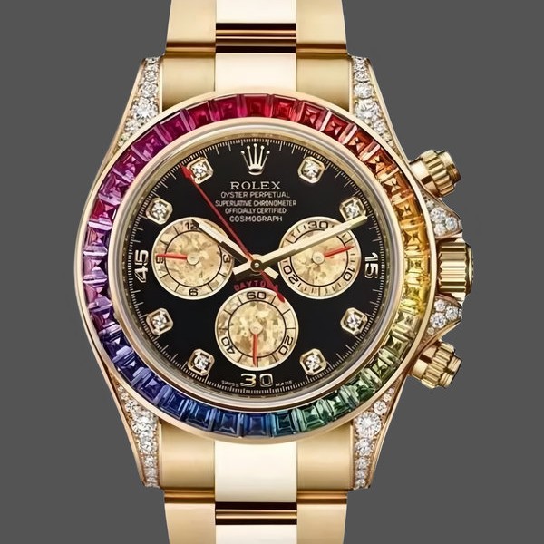 Replica Rolex Daytona Chronograph Automatik Chronometer Diamond Black Dial 116598RBOW 0001 Stilvolles Accessoire
