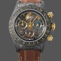 Replica Rolex Daytona Cosmograph DIW Carbon Case Skeleton Dial Brown Nylon Strap
