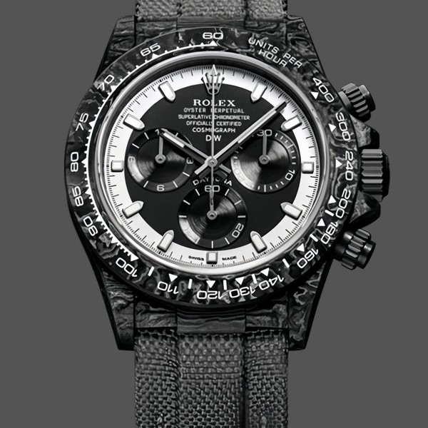 Replica Rolex Daytona Cosmograph DIW Carbon Fiber Black Dial 40mm Klassisches Design
