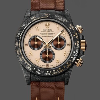 Replica Rolex Daytona DIW Desert Eagle Arabic Carbon Fiber Customised Cream Dial 40 mm Uhren