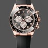 Replica Rolex Daytona Everose Rubber 126515LN 0004 Black Dial Diamond Uhr Kompromisslose Präzision
