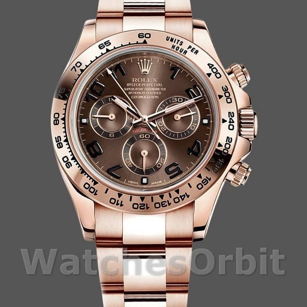 Replica Rolex Daytona m116505 Everose Gold Brown Dial 40MM Herren Replica Uhr Stilvolles Accessoire