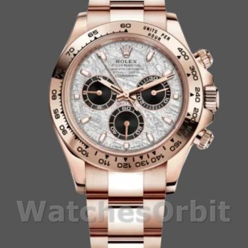 Replica Rolex Daytona m116505 Everose Gold Meteorite Grey Dial 40MM Herren Replica Uhr