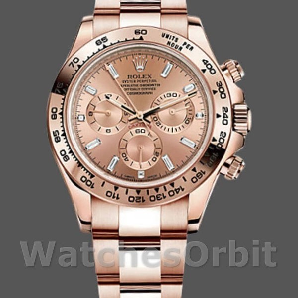 Replica Rolex Daytona m116505 Everose Gold Sundust Pink Dial 40MM Herren Replica Uhr Edle Materialien