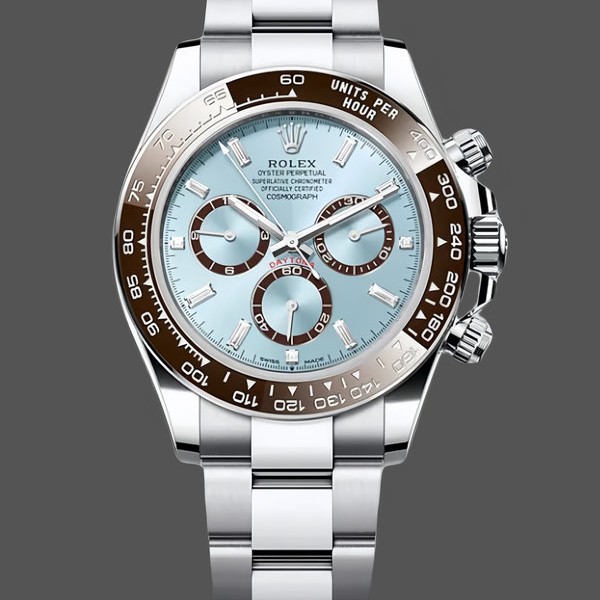 Replica Rolex Platinum Cosmograph Daytona Ice Blue Ice Blue Diamond Baguette Mark 126506 0002 Robuste Qualität