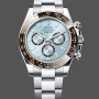 Replica Rolex Platinum Cosmograph Daytona Ice Blue Ice Blue Diamond Baguette Mark 126506 0002