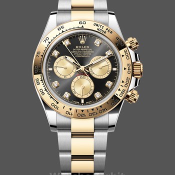 Replica Rolex Two Tone Daytona 126503 0002 Black Diamond Replica Uhr