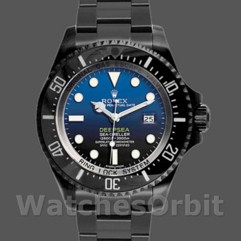 Replica Rolex Sea-Dweller Deepsea 116660 PVD/DLC beschichtetes Edelstahl D-Blue Zifferblatt 44MM Herren Replica Uhr