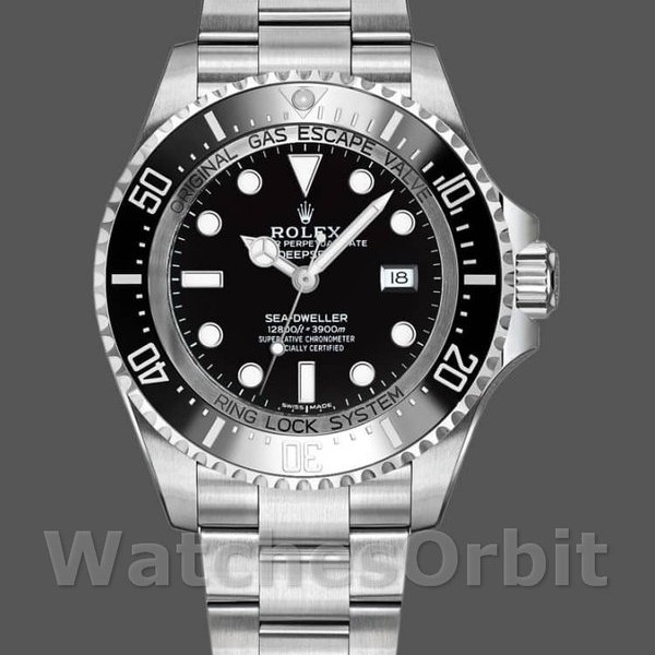 Replica Rolex Sea-Dweller Deepsea 116660 Edelstahl Schwarz Zifferblatt 44MM Herren Replica Uhr Luxuriöse Optik