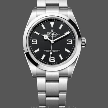 Replica Rolex Explorer 124270 0001 Black Dial Stainless Steel 36MM