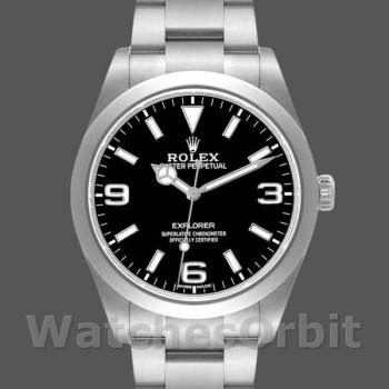 Replica Rolex Explorer 214270 Black Luminous Dial Stainless Steel 39MM Herren Replica Uhr