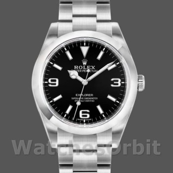 Replica Rolex Explorer 214270 Edelstahl Schwarz Zifferblatt 39mm Herren Replica Uhr