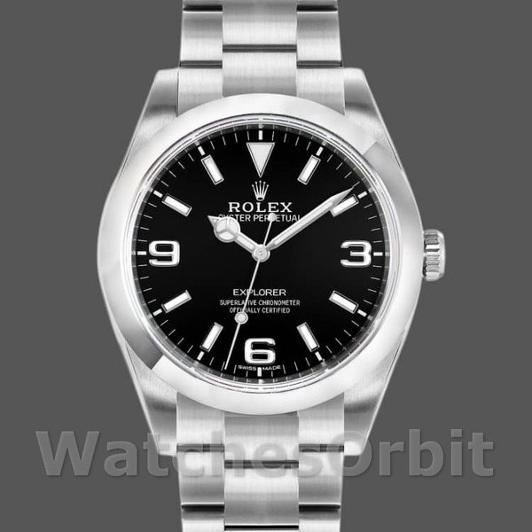 Replica Rolex Explorer 214270 Edelstahl Schwarz Zifferblatt 39mm Herren Replica Uhr, Replica Uhr, Edle Materialien