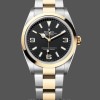 Replica Rolex Explorer 36 Black Dial Yellow Gold M124273 0001 Damen Uhr Edle Materialien