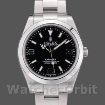 Replica Rolex Explorer 42002 Edelstahl Schwarz Zifferblatt 39MM Herren Replica Uhr
