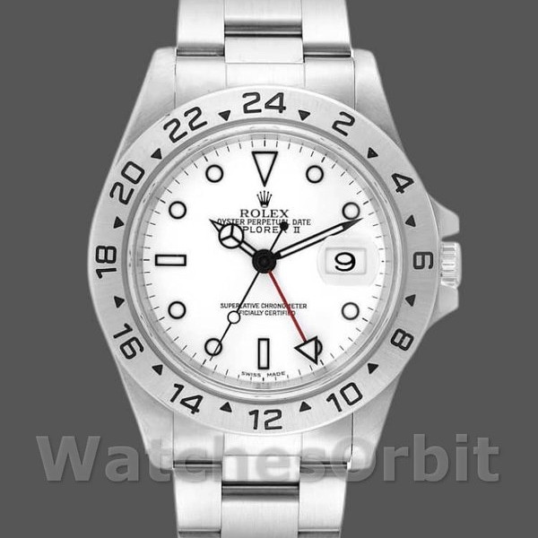 Replica Rolex Explorer II 16570 Edelstahl Weißes Zifferblatt 40MM Herren Replica Uhr Hochwertige Herren Replica Uhr online kaufen