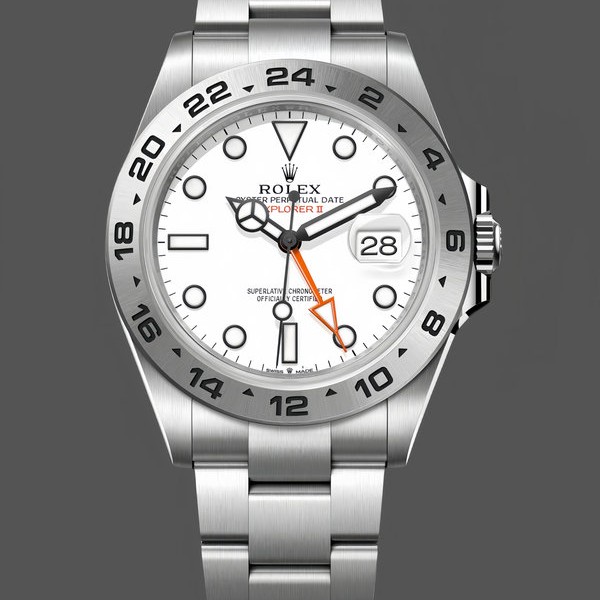 Replica Rolex Explorer II m226570 0001 Edelstahl Weißes Zifferblatt 42MM Herren Replica Uhr Klassisches Design