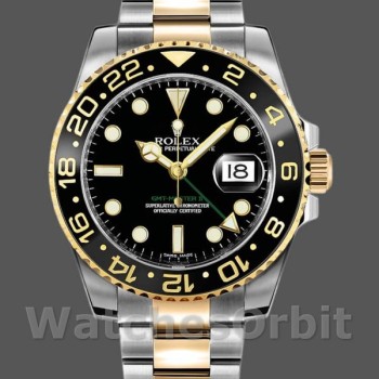 Replica Rolex GMT-Master II 116713LN Edelstahlgehäuse Schwarzes Zifferblatt 40mm Herren Replica Uhr