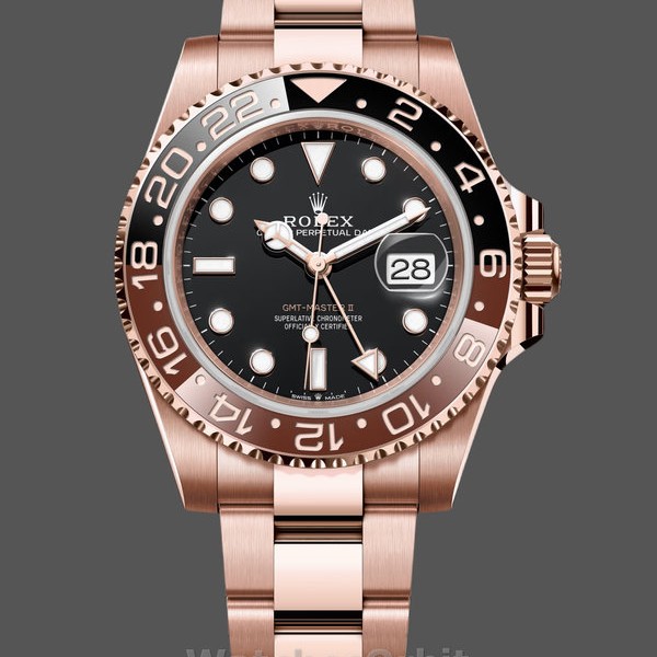Replica Rolex GMT-Master II 126715CHNR Black Dial Everose case 40MM Herren Replica Uhr Hochwertige Herren Replica Uhr online kaufen