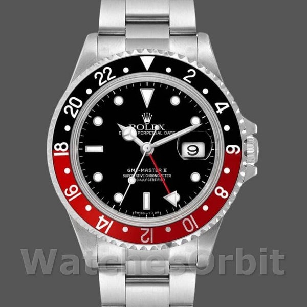 Replica Rolex GMT-Master II 16710 Black Dial Black Red Coke Bezel 40MM Herren Replica Uhr Authentisches Aussehen