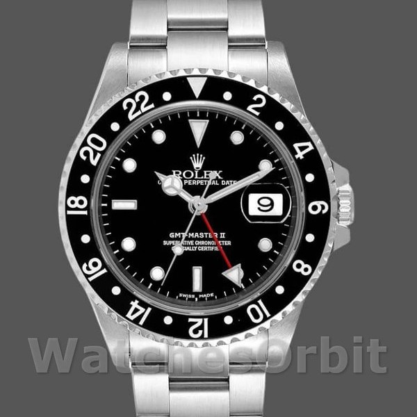 Replica Rolex GMT-Master II 16710 Black Dial Stainless Steel Case 40MM Herren Replica Uhr Zeitlose Eleganz