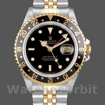 Replica Rolex GMT-Master II 16713LN Oystersteel Yellow Gold Black Dial 40MM Herren Replica Uhr