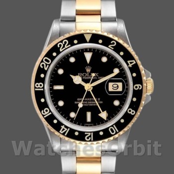 Replica Rolex GMT-Master II 16713LN Steel Yellow Gold Black Dial 40MM Herren Replica Uhr