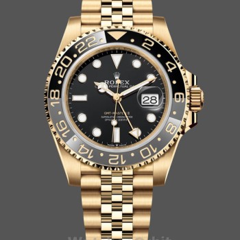 Replica Rolex GMT Master II 40mm m126718grnr 0001 Oyster Bracelet Black Dial Herren Replica Uhr