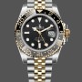 Replica Rolex GMT Master II Black Dial Steel 18kt Yellow Gold 126713GRNR 0001 Herrenuhr