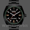 Replica Rolex Milgauss 116400GV Green Crystal Stainless Steel/PVD Black Dial 40MM Herren Replica Uhr