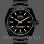 Replica Rolex Milgauss 116400GV Green Crystal Stainless Steel/PVD Black Dial 40MM Herren Replica Uhr
