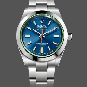 Replica Rolex Milgauss 116400GV Edelstahl Z-Blau Zifferblatt 40mm Herren Replica Uhr