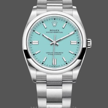 Replica 2024 Rolex Oyster Perpetual 126000 Edelstahl Baby Blue Dial Replica Uhr
