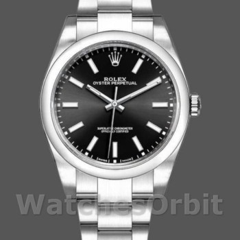 Replica Rolex Oyster Perpetual 114300 Black Dial 39mm Herren Replica Uhr