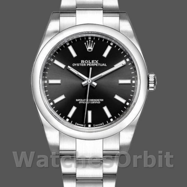 Replica Rolex Oyster Perpetual 114300 Black Dial 39mm Herren Replica Uhr, Replica Uhren, Perfekte Replik