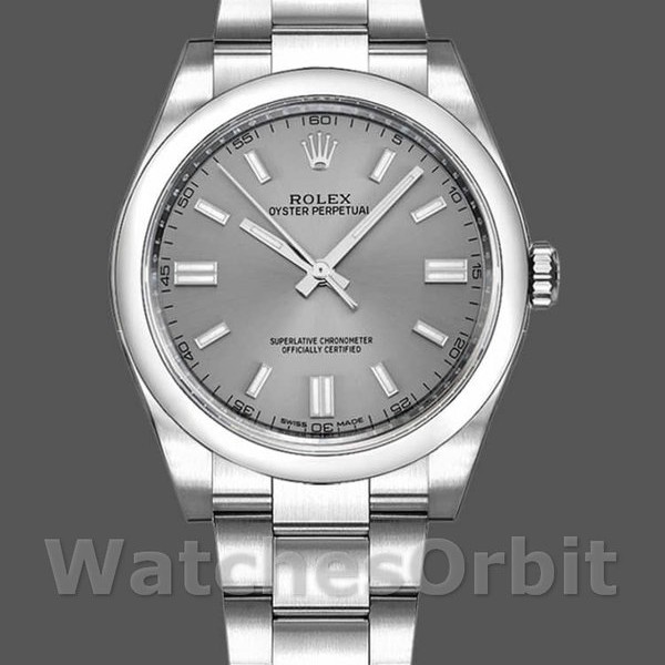 Replica Rolex Oyster Perpetual 116000 Rhodium Grey Dial 36mm Unisex Replica Uhr, Replica Uhren, Exklusive Verarbeitung